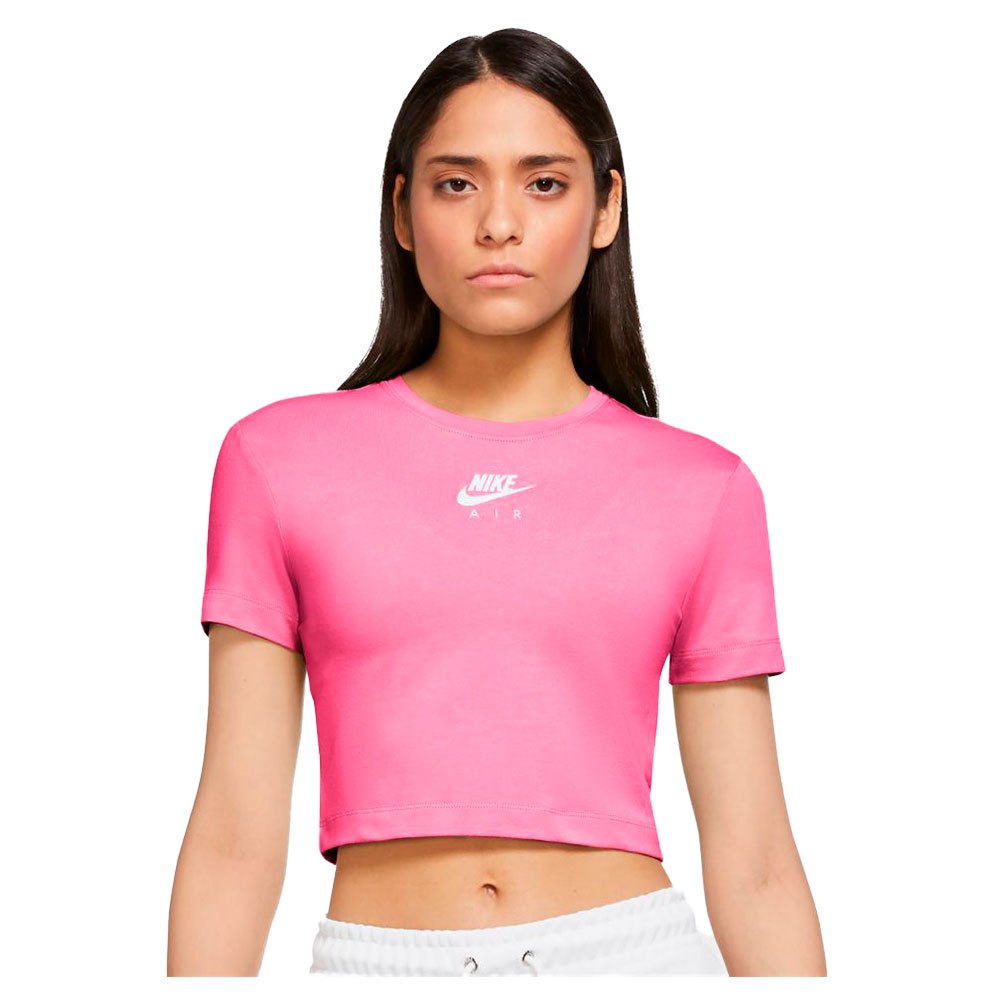 vrede Ideaal barricade Nike Air Crop Short Sleeve T-Shirt Pink | Dressinn