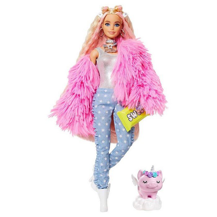 Barbie Extra Roze Pluche Jas En Huisdier