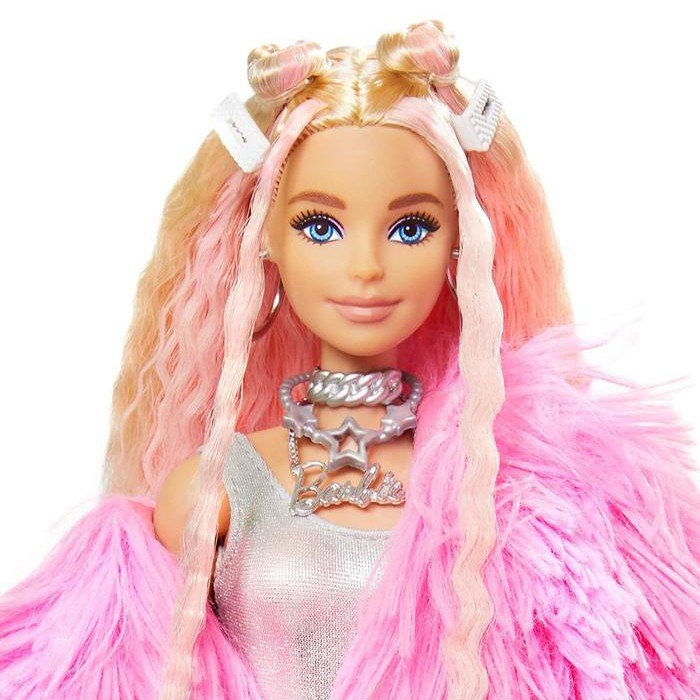 CMS Rosa Cappotto Appendini Per Barbie Tipo Bambole Lunghezza 7cms 
