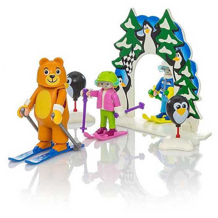 Playmobil Winter 9282 Children Ski Lesson Bear Costume Christmas Vacation New 