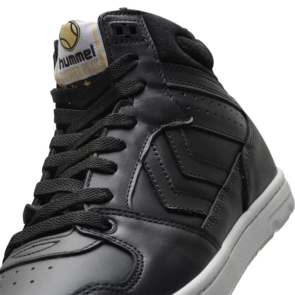 Black Leather Power Play Hummel Sneaker 