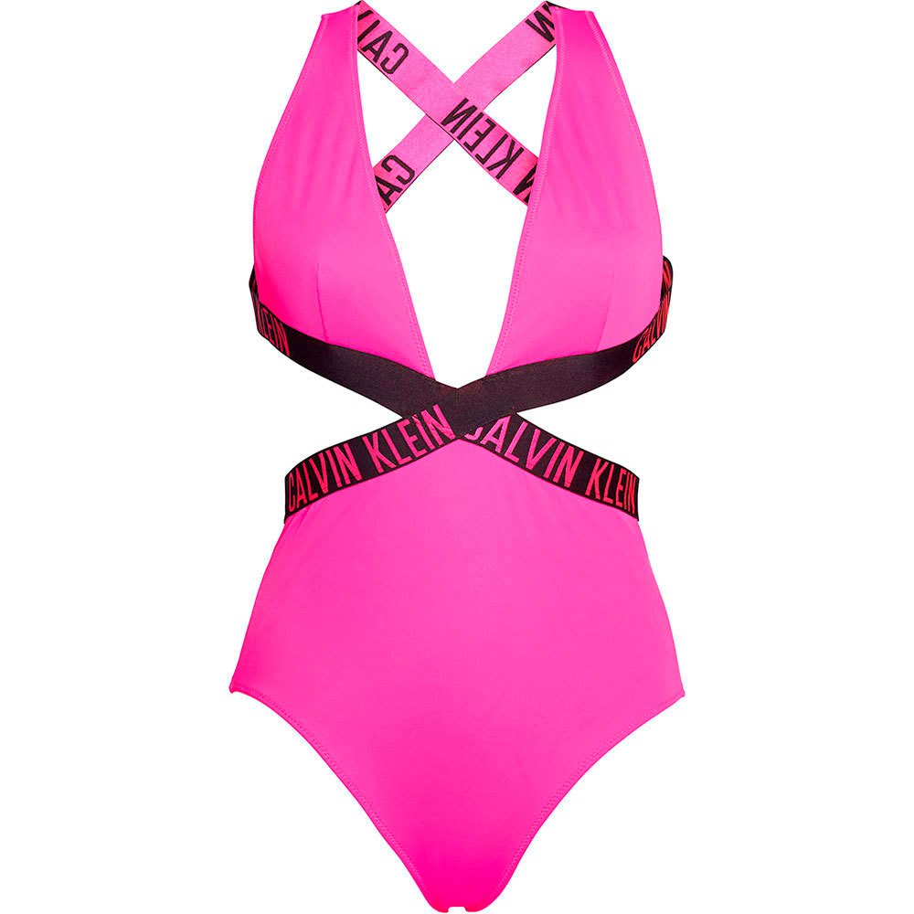 Calvin klein Plunge Intense Power Swimsuit Pink | Dressinn