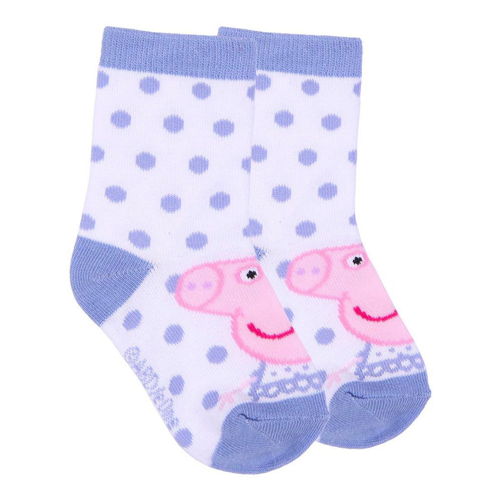 5 Pack Baby Girls Pink Socks with Peppa Pig detail 