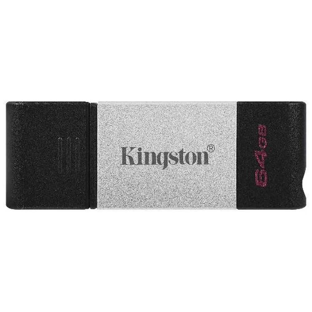 Kingston Pen Drive USBC 3.2 64GB Preto Techinn Memórias flash