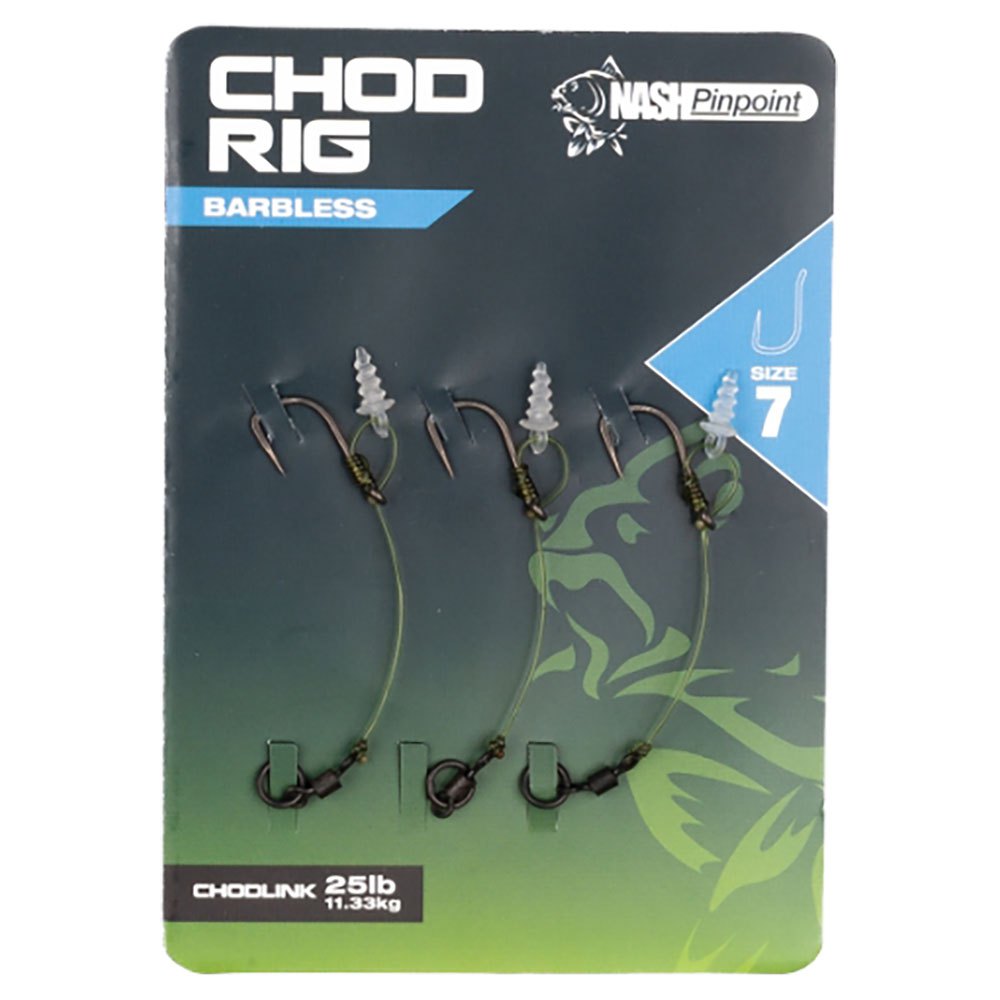New for 2020 NASH Chod Rigs size 4 BARBLESS FREE p&p 