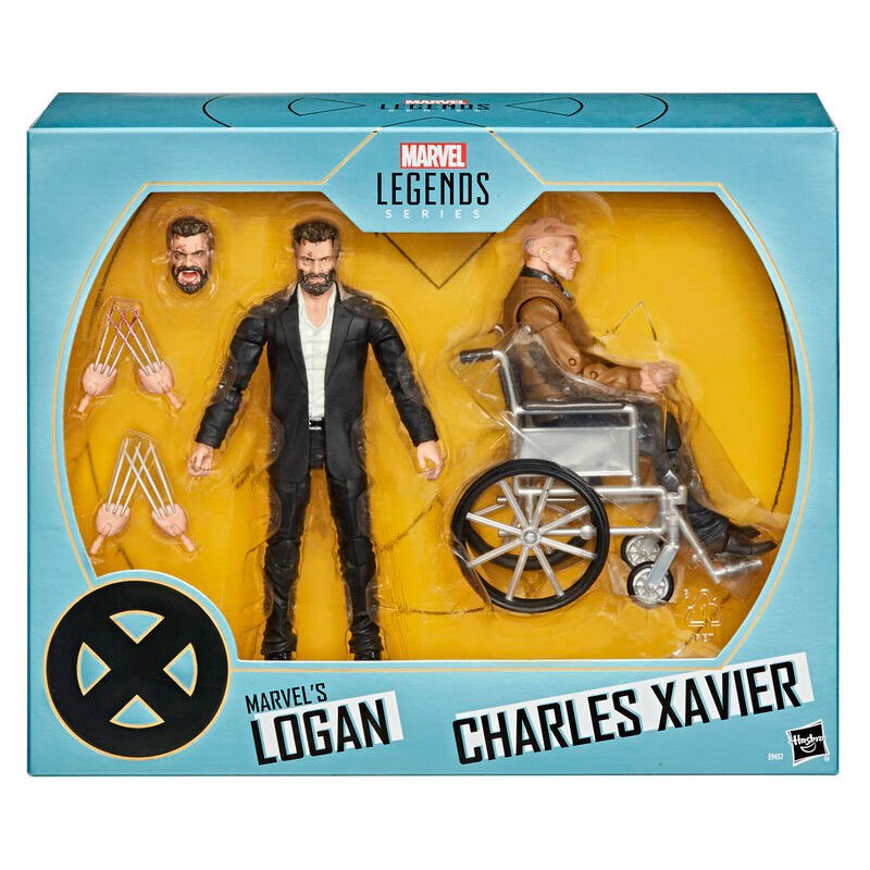 Inch Action Figure for sale online Marvel Legends Series X-Men Logan and Charles Xavier 9