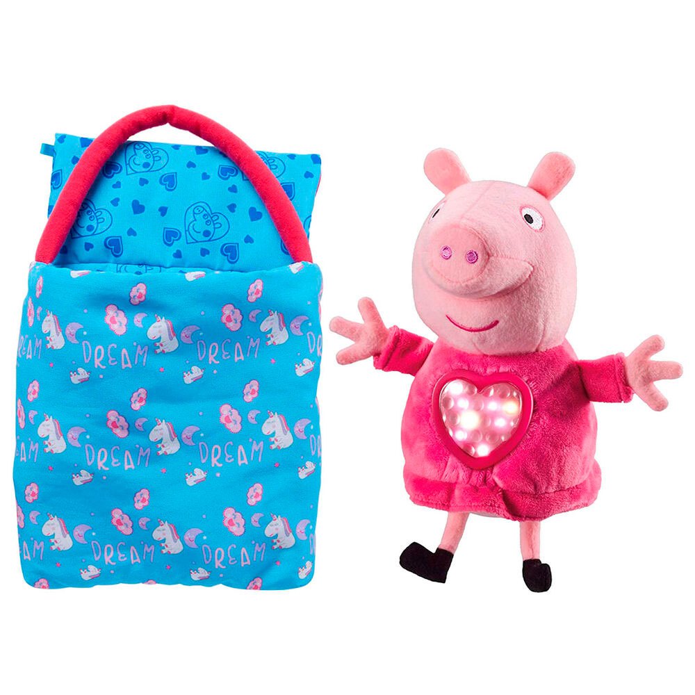 Bandai Peppa Pig Soirée Pyjama Jouet En Peluche Avec Son 18 cm