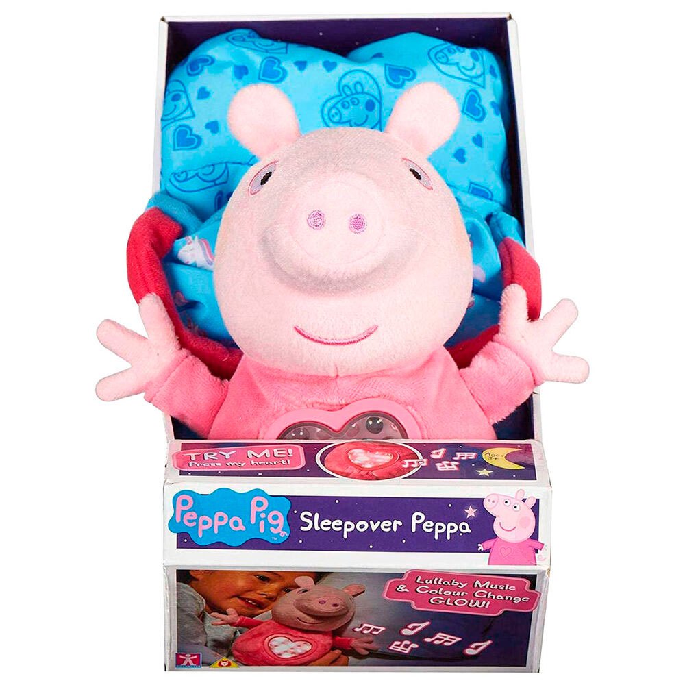 Bandai Peppa Pig Soirée Pyjama Jouet En Peluche Avec Son 18 cm