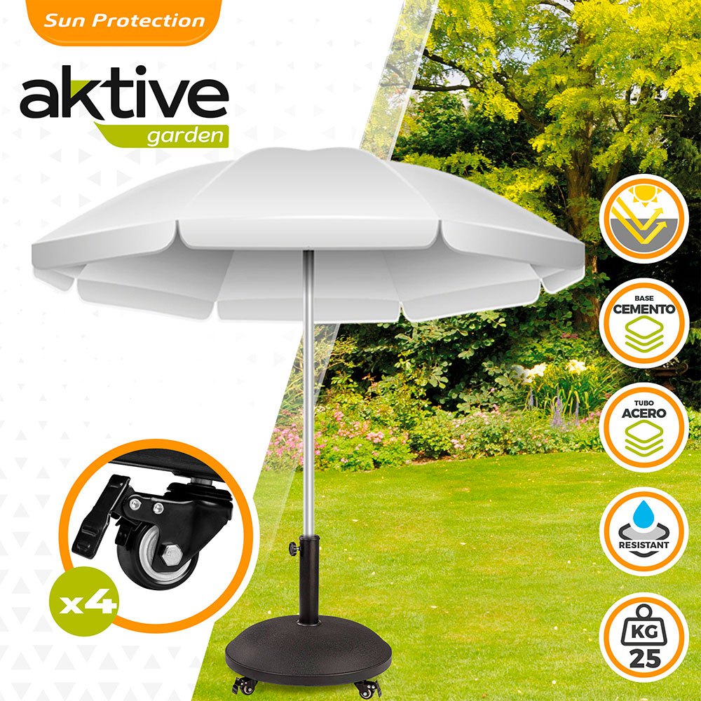 Aktive Circular Concrete Parasol Support With Wheels