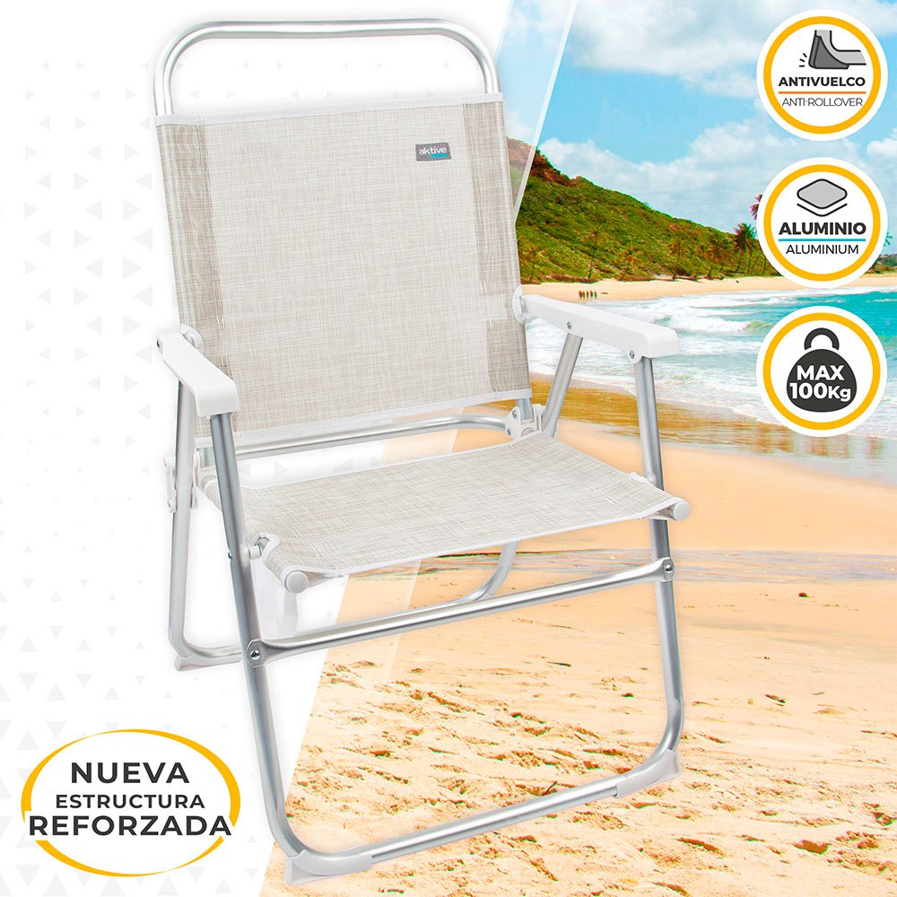 Aktive Fixed Folding Chair Aluminium 51x56x90 cm