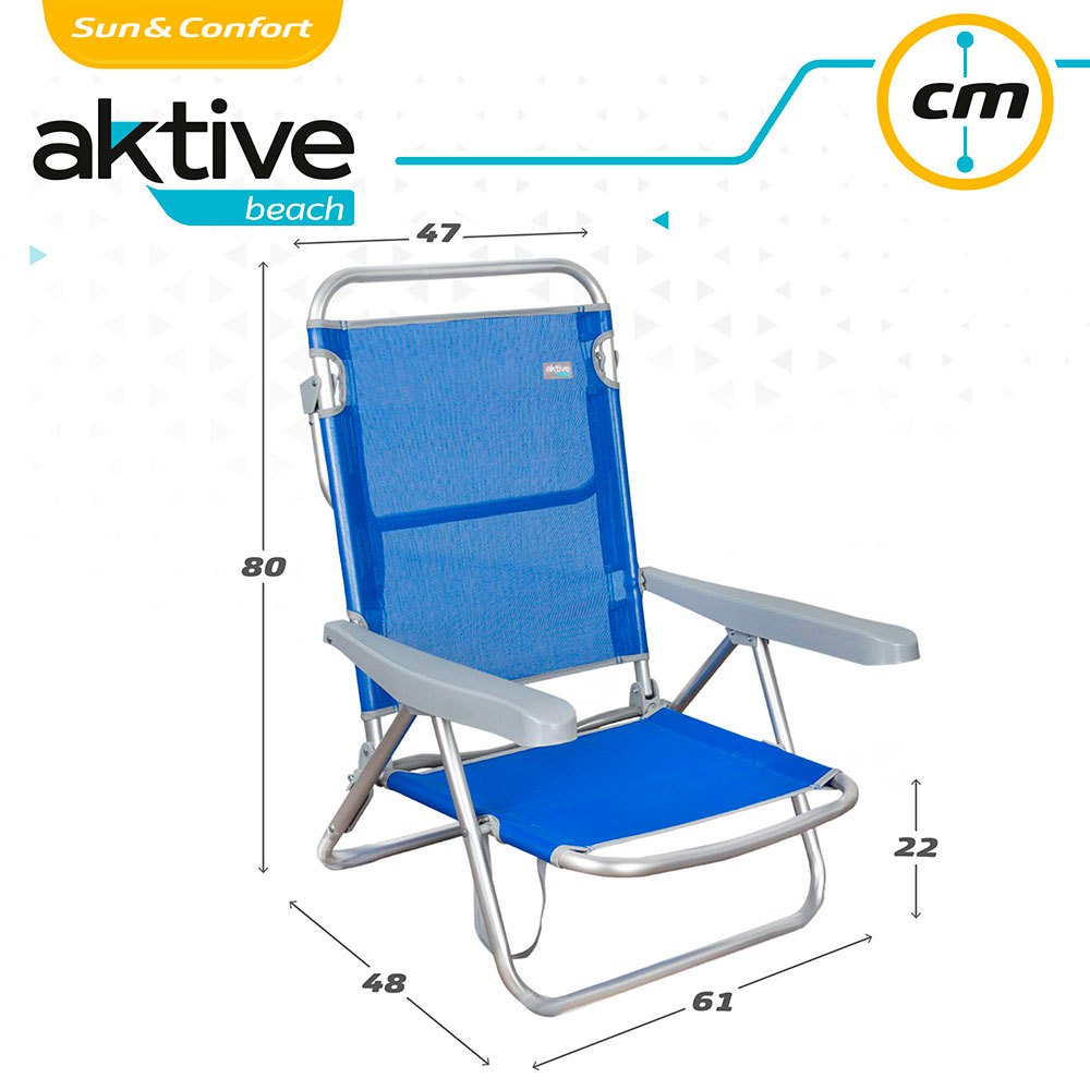 Aktive Folding Chair 5 Positions 61x48x80 cm