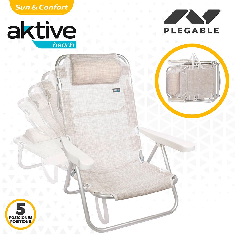 Aktive Folding Chair Multi-Position Aluminium 62x48x83 cm