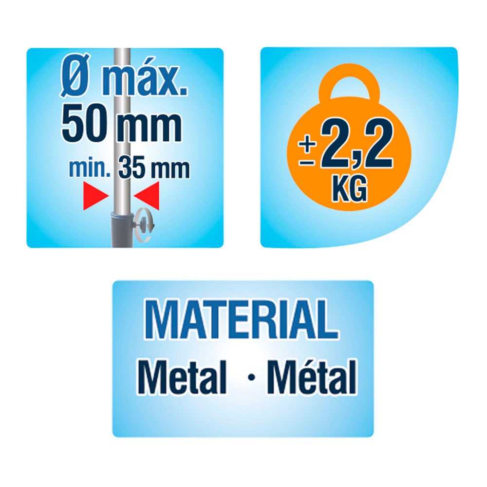 Aktive Metallinen Kokoontaittuva Päivänvarjojalusta 35-50 Mm