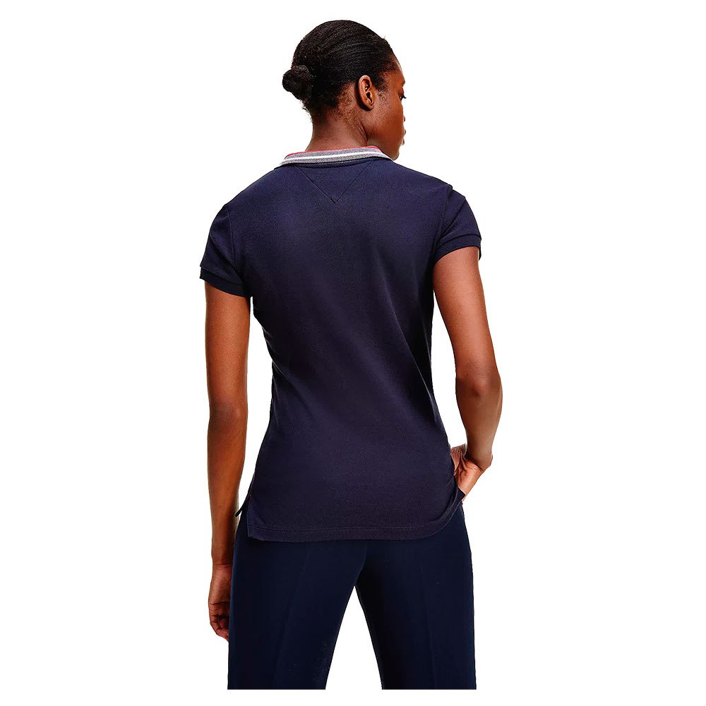Verrijking Pittig hop Tommy hilfiger Signature Collar Slim Fit Short Sleeve Polo Shirt Blue|  Dressinn