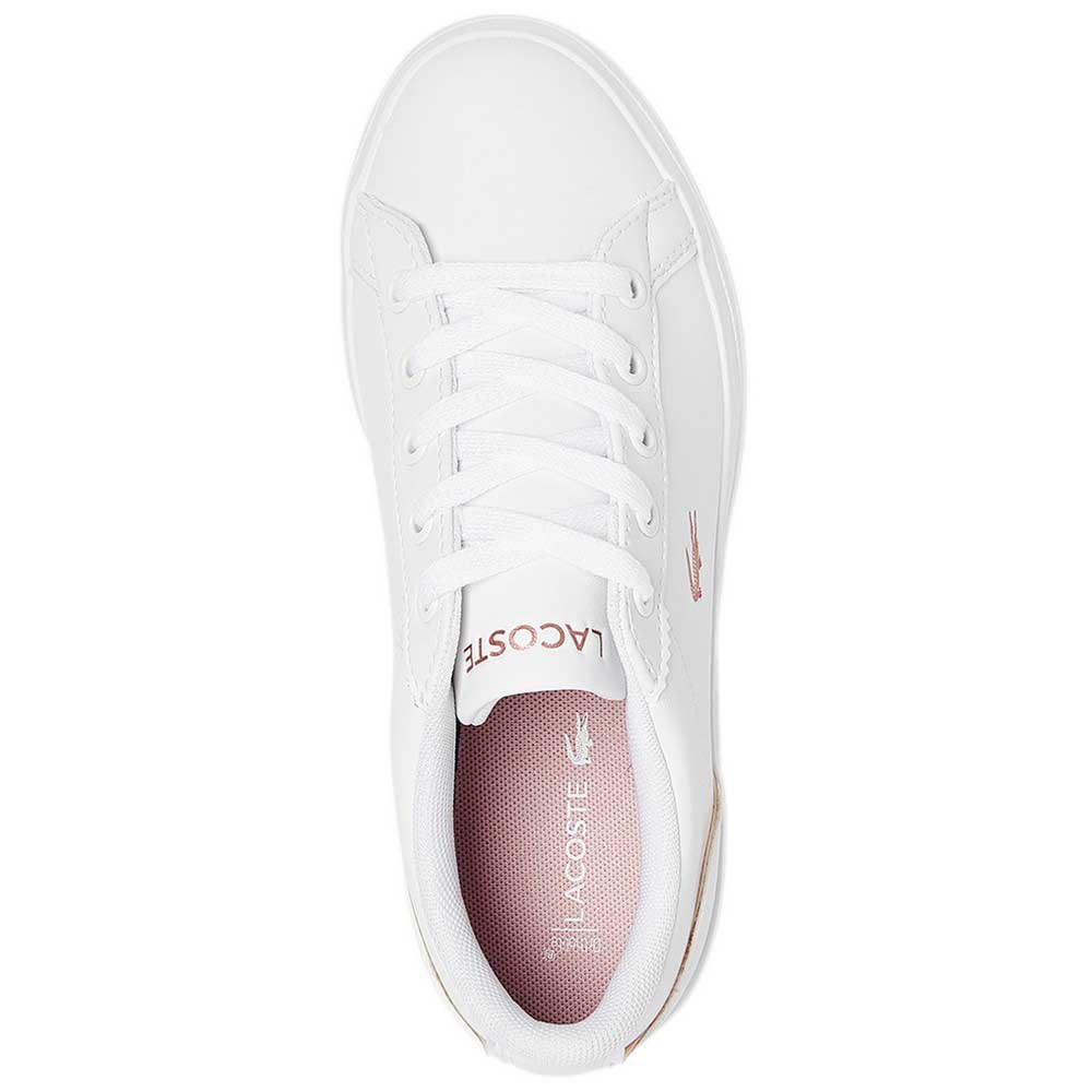 LACOSTE Girls Lerond Court Trainers White 