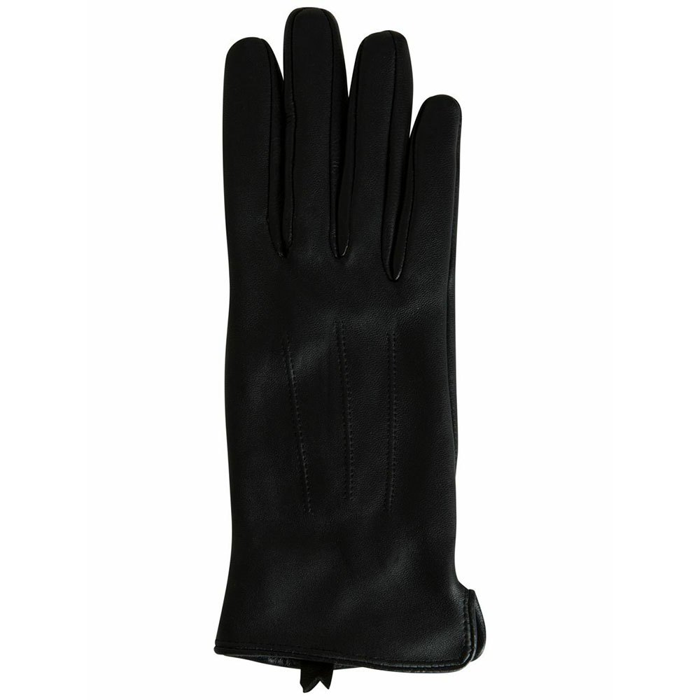 Pieces Nellie Leather Smart Gloves Black | Dressinn