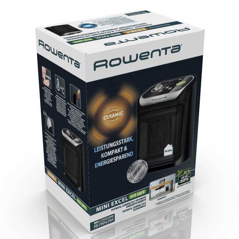 Hub Dom patrouille Rowenta Mini Excel ECO Safe Heater Black | Techinn