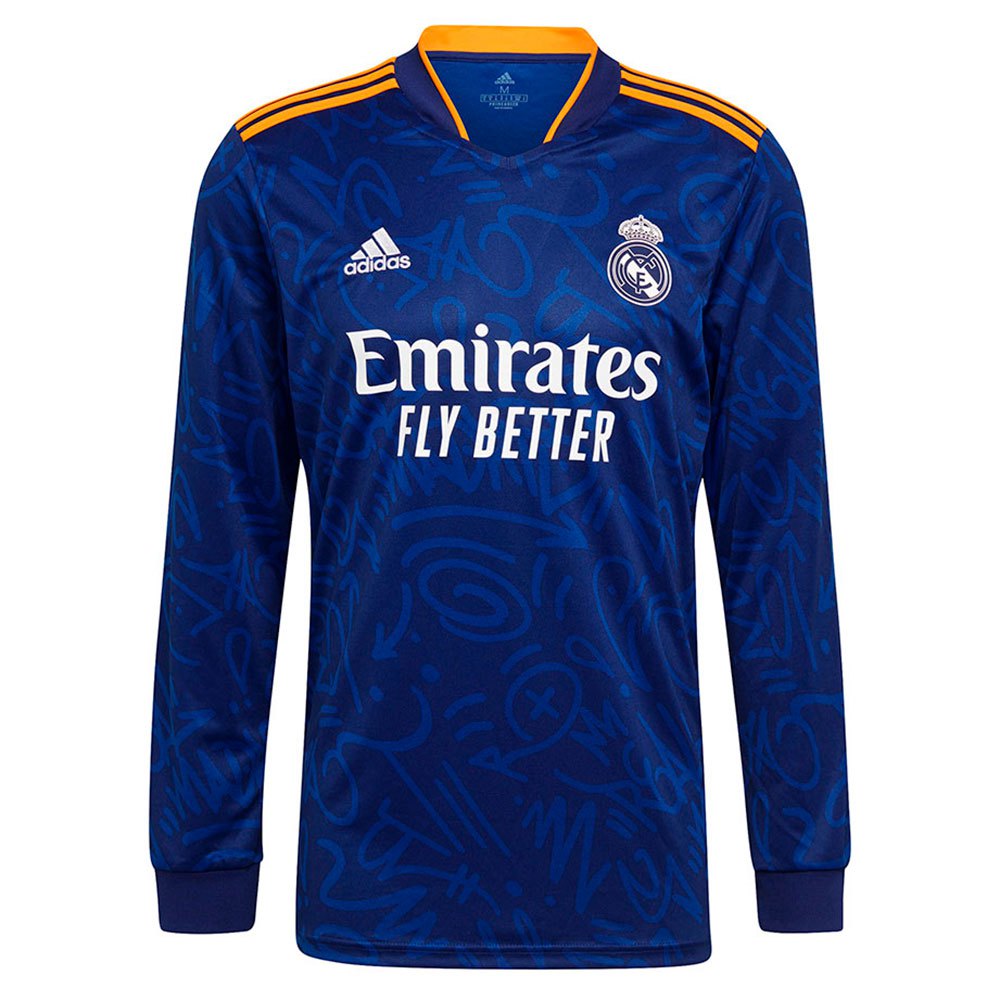 tuin cache Mineraalwater adidas Real Madrid 21/22 Away Long Sleeve Shirt Blue | Goalinn