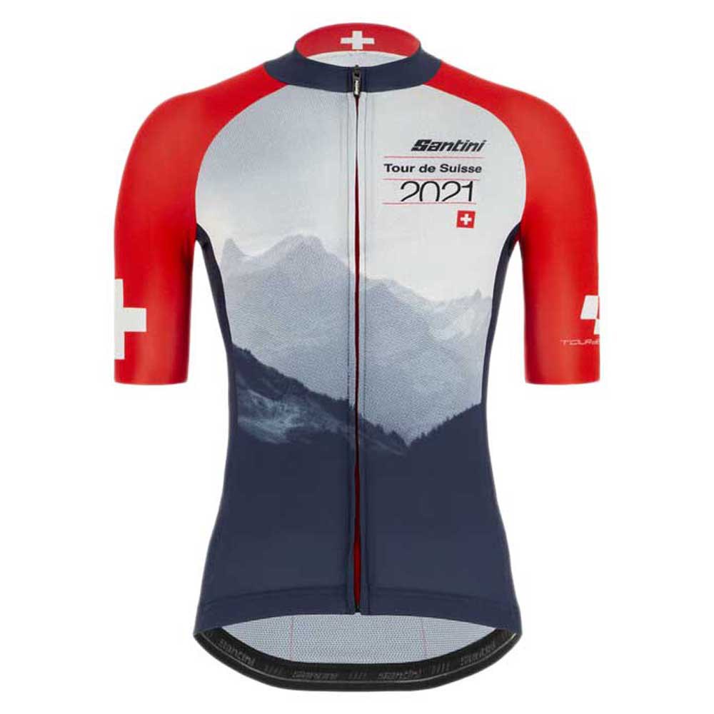 schipper diefstal Snelkoppelingen Santini Tour De Suisse 2021 Berg Short Sleeve Jersey, Blue | Bikeinn