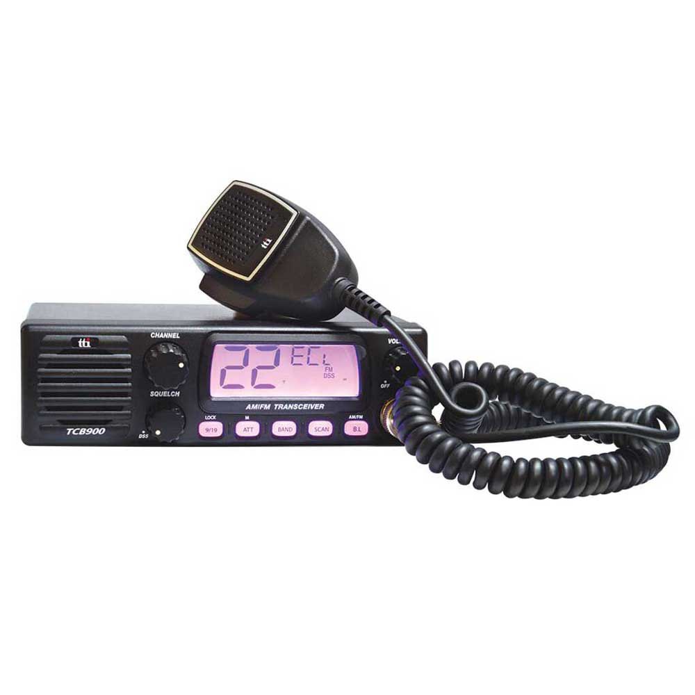4W Am-FM Escaneo Radio CB TTi TCB-900 Fuente de alimentación de 12-24 V con Altavoz Frontal ASQ Bloqueo 12V-24V 
