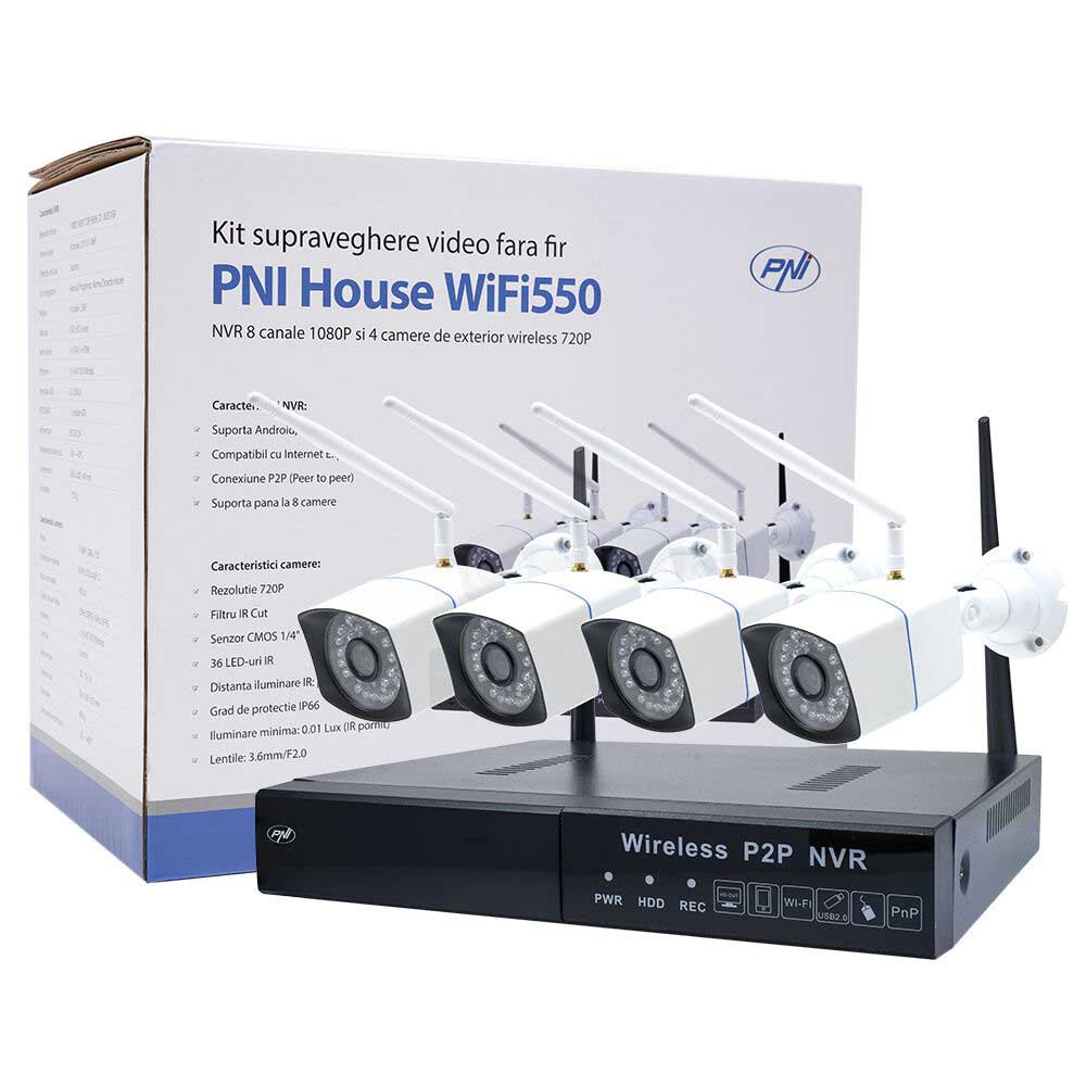 Available Interest Pathological PNI House WiFi550 Video Surveillance Kit With 8 Security Cameras+2TB Hard  Disk Drive White| Techinn