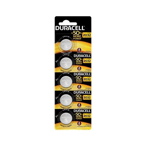Duracell Lithium Button Cell Battery 2032 Pack 5 Batteries Multicolor