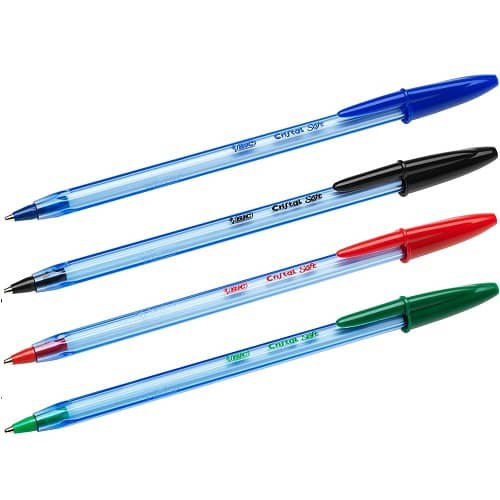 100 Penne BIC CRISTAL BLU a sfera  colore BLUE punta  da 1 MM 1 Confezione 