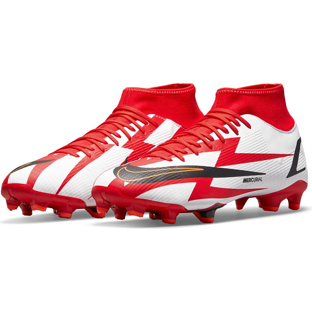 zaad Wereldbol houder Nike Mercurial Superfly VIII Academy CR7 MG Football Boots White| Goalinn