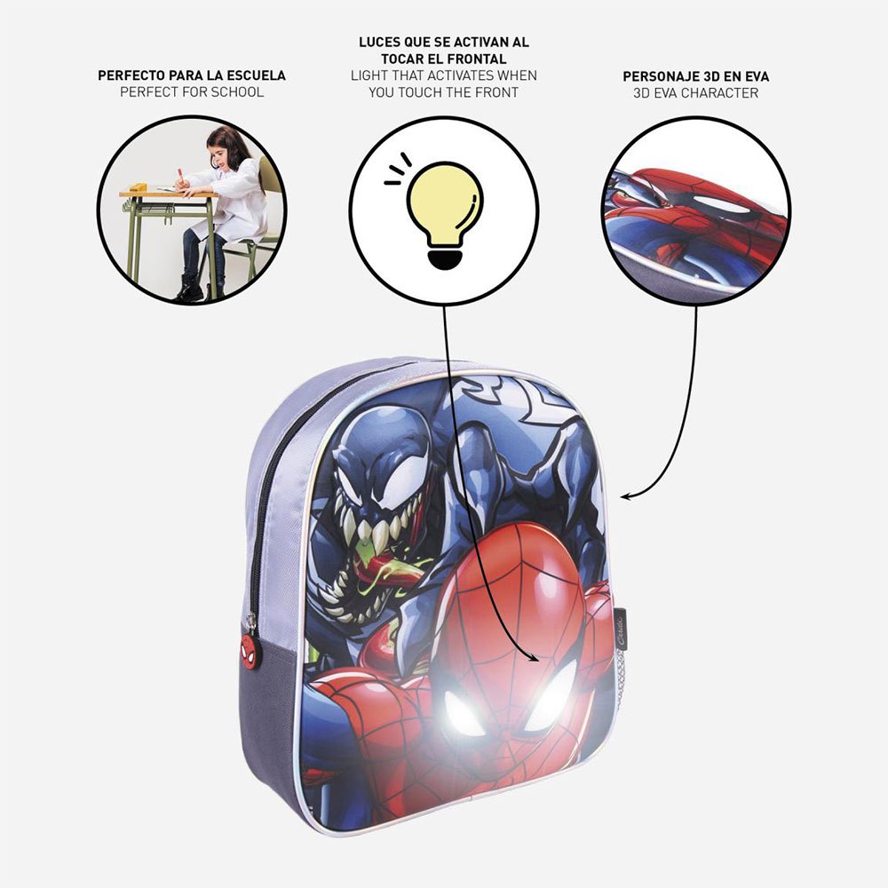 Cerda group Spiderman 3D Prime Sac À Dos Avec Lumières