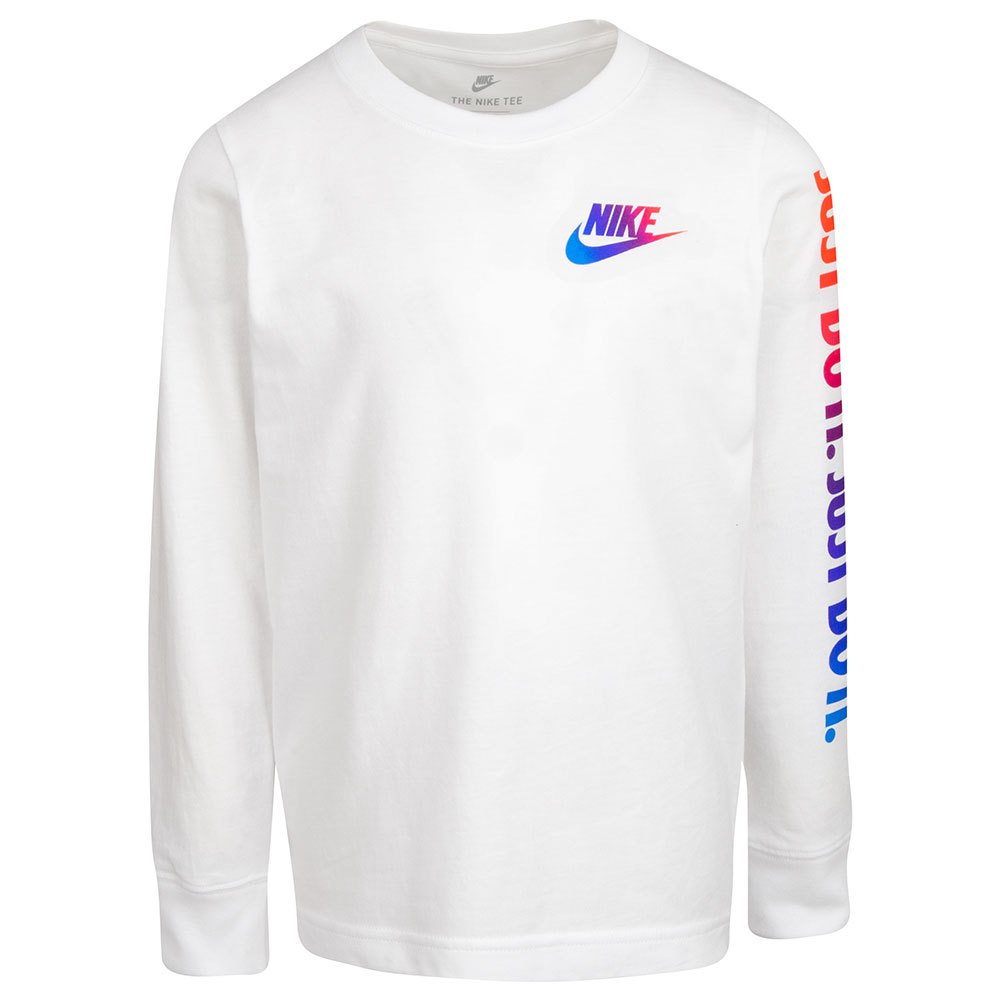 catalogar Grabar tempo Nike Camiseta Manga Larga Just Do It Blanco | Kidinn