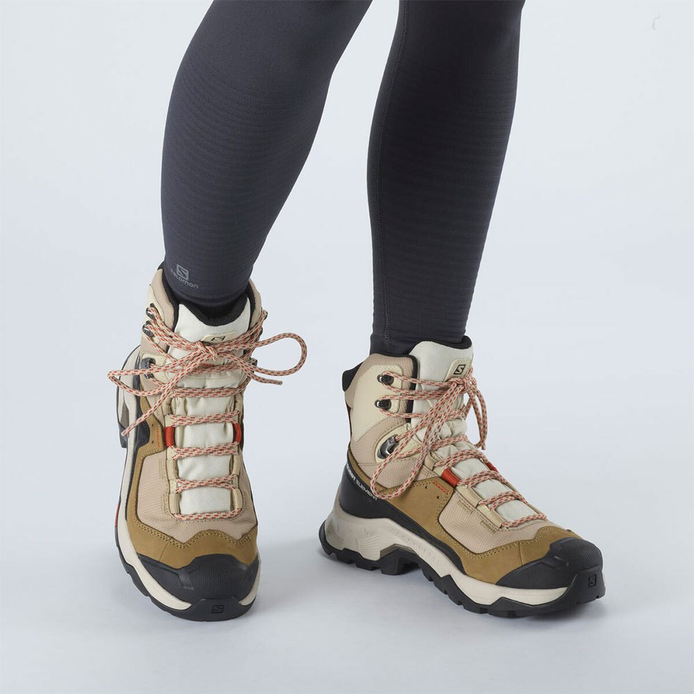 Salomon Chaussures QUEST ELEMENT GTX W pour femmes avec membrane imperméable GORE-TEX pour une utilisation extérieure sur des sentiers mixtes. 