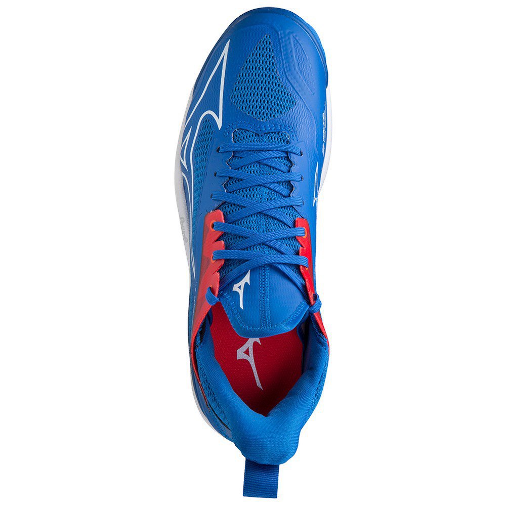 Mizuno Mens Wave Ghost Court Shoes Blue Sports Handball Breathable Lightweight 