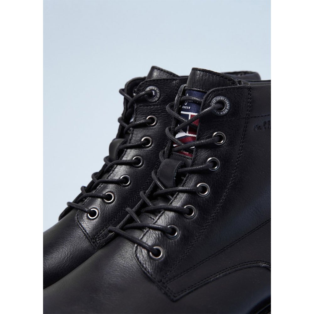 haar Betsy Trotwood nul Pepe jeans Ned Warm Leather Boots Black | Dressinn