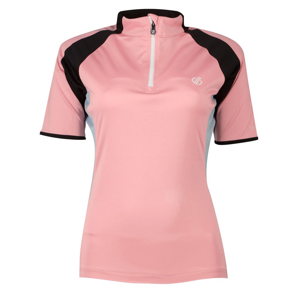 Dare2B Womens Cycling Jersey Neon Pink Short Sleeve Half Zip Cycle Top 10 14 