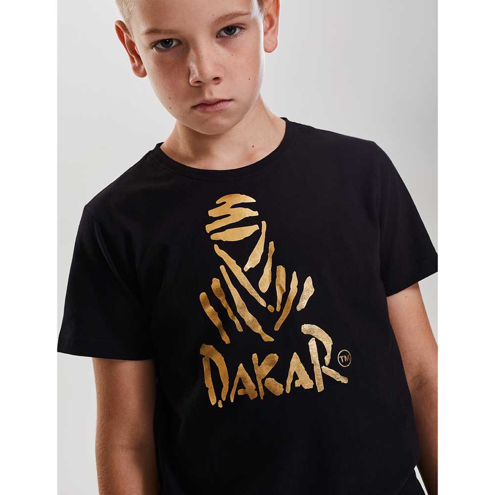 spontaan Ongewijzigd Schadelijk Dakar Goud Logo T-shirt Met Korte Mouwen Zwart | Motardinn