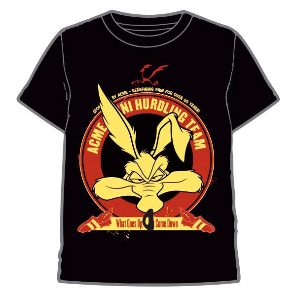 nature Park Choice antenna Warner bros Looney Tunes Coyote Short Sleeve T-Shirt Black| Kidinn