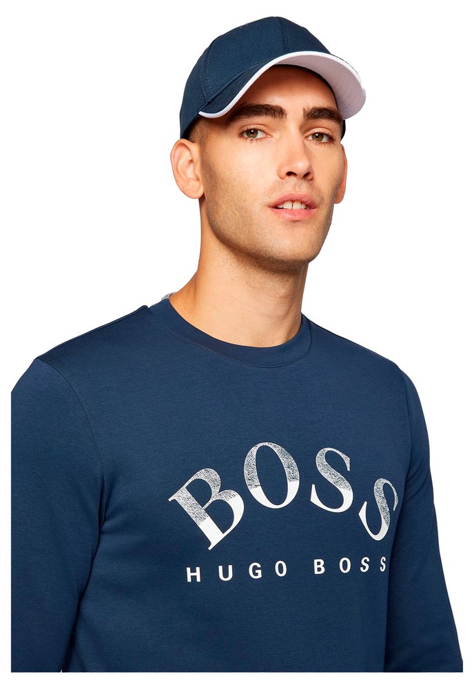 Blue gym and workout clothes Sweatshirts BOSS by HUGO BOSS Salbo 1 Sweatshirt in Marine Womens Mens Clothing Mens Activewear 