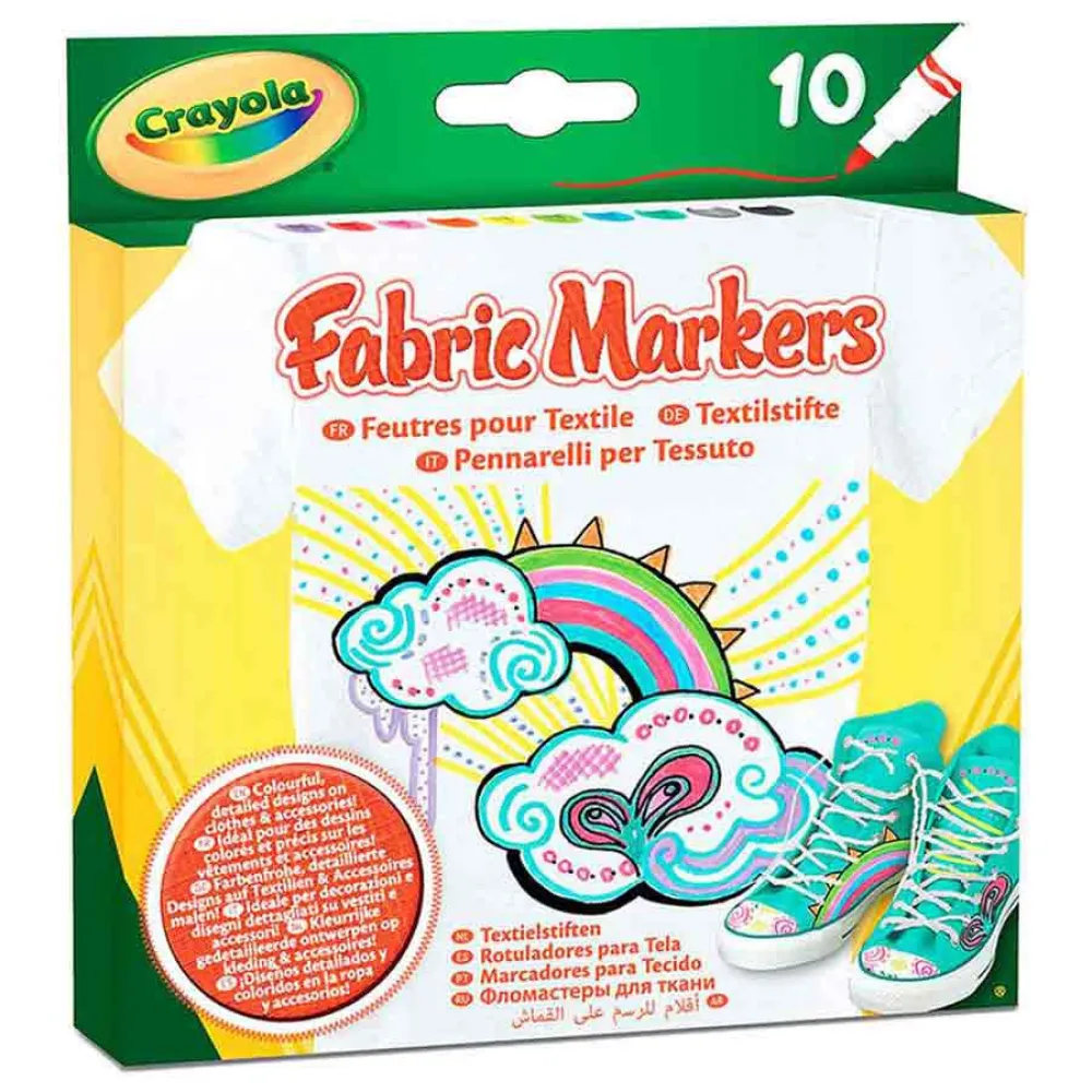 Crayola Fabric Marker 10 Units Multicolor Kidinn