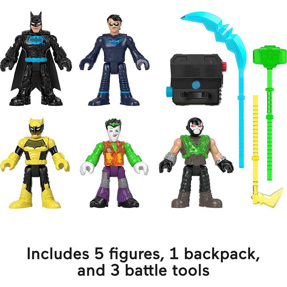 Fisher price Dc Pack 5 Figures Batman Tech Dolls Character Toy