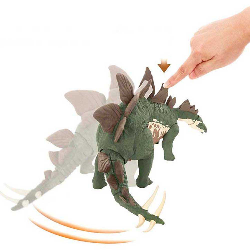 Jurassic world Évasion Figure Articulée De Dinosaure S´échappant De Sa Cage Stegosaurus
