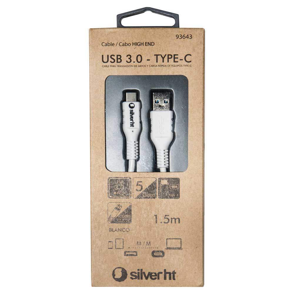Silverht USB-A 3.0 Naar USB-C-kabel M/M 1.5 M