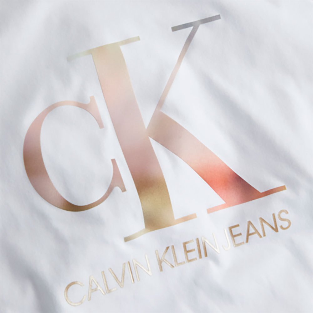 Calvin klein jeans Satin Bonded Blurred T-shirt med korte ærmer