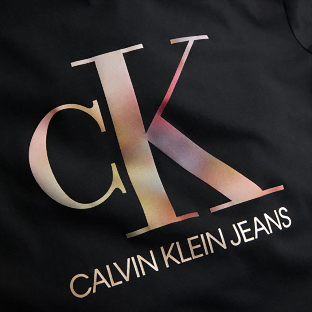 Calvin klein jeans Satin Bonded Blurred T-shirt med korte ærmer