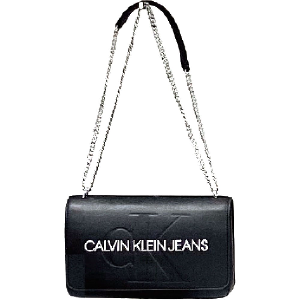 Calvin klein Messenger Bag Sculpted Conv E/W Flap Silver