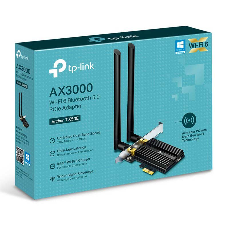 Tp-link Adapter ARCHERTX50E PCIe WIFI 6 Bluetooth 5.0