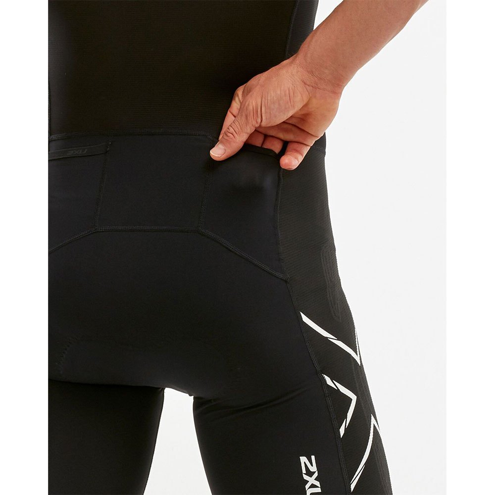 2XU 2XU NWT Triathlon Tech Compression Full Zip Trisuit Size Medium Black Performanc 