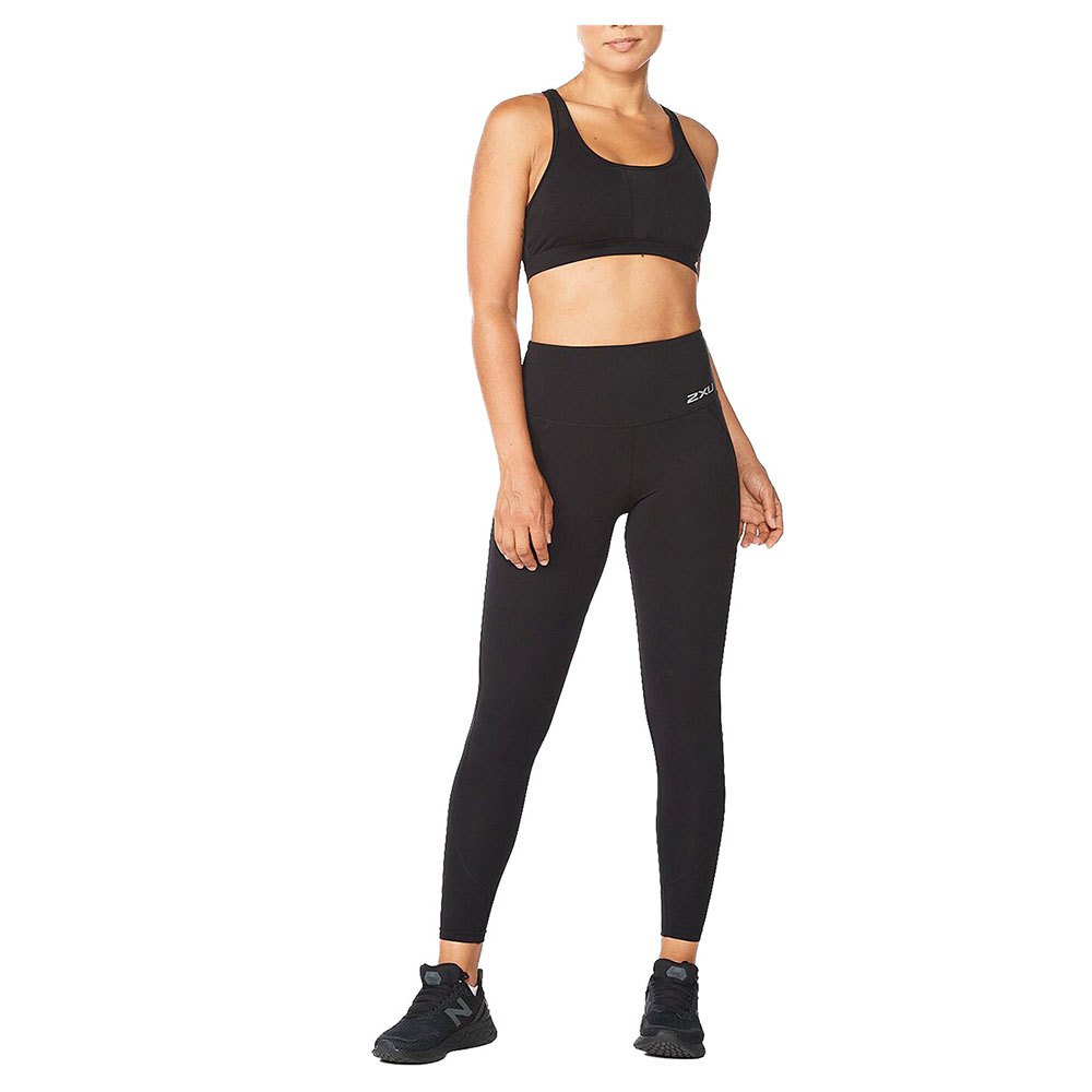 2XU X-CTRL Womens Training Tights Black 7/8 Length Cropped Sports Workout Tight 