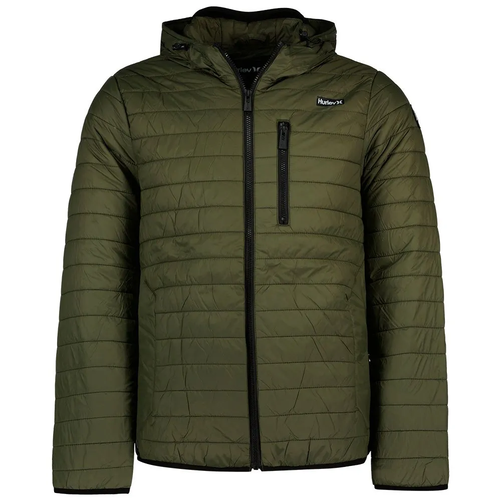 Hurley Balsam Quilted Packable jacket Green | Xtremeinn