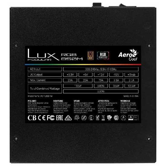 Aerocool 4A LUXRGB850M LUX RGB 850W 80 Plus Bronze Voeding