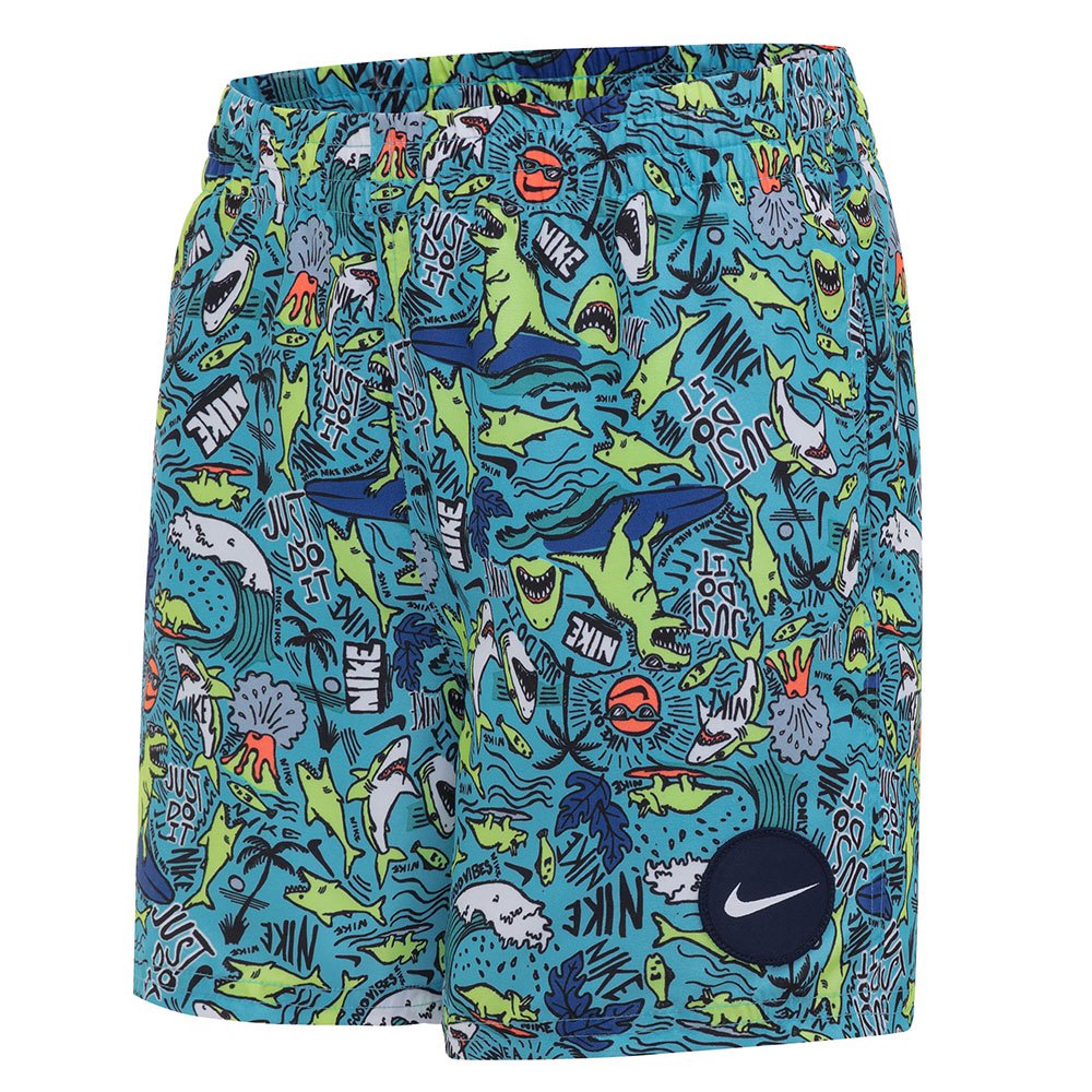 Gewend tweeling Baan Nike Shark Parky 4´´ Volley Swimming Shorts Blue | Swiminn